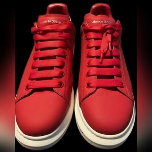 Alexander mcqueen oversized sneakers red and white